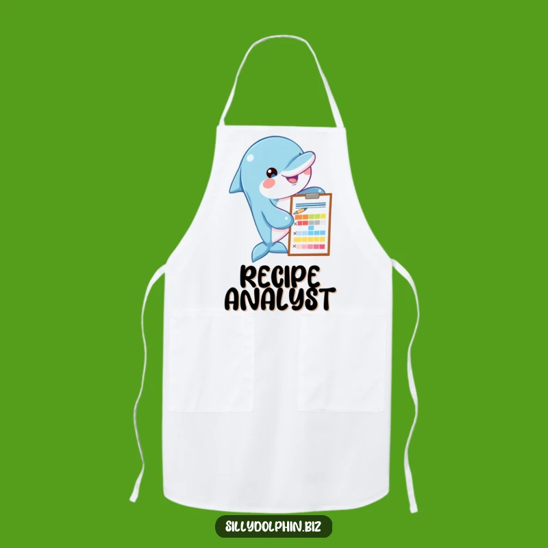 Funny Dolphin Chart Apron - Analytical & Witty Kitchenwear