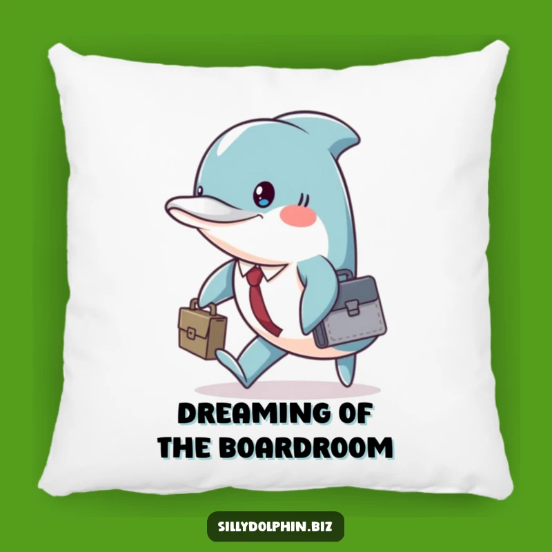 Funny Dolphin Briefcase Pillow: Comfy Cushion With Aquatic Professional Charm