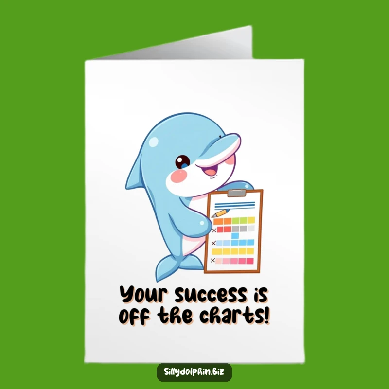 Free Printable Congratulations Card: Dolphin Analyst, Funny Downloadable