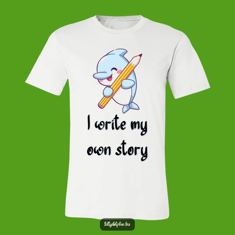 Funny Dolphin Pencil T-Shirt: Creative Ocean Life Design for Laughs
