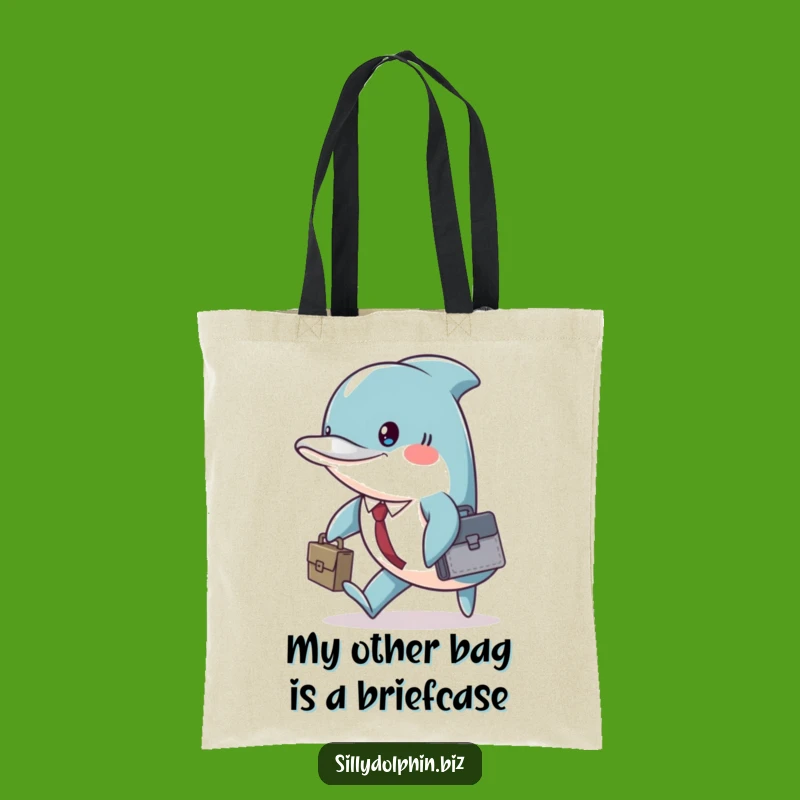 Funny Dolphin Briefcase Tote Bag: Carry Your Day With Aquatic Style